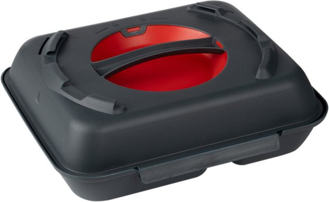 Boxx Cuisine Menübox geteilt, 600ml, rot/anthrazit, B: 19 cm, T: 24 cm, H: 9 cm, 20 Stück - Bild 1