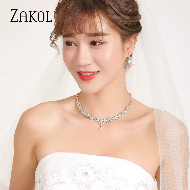 ZAKOL Schmuck-Set, Zirkonia, Silber, Damen, Hochzeit - Bild 2