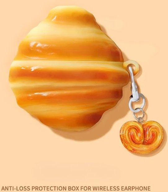 3D Croissant Schutzhülle für Apple AirPods Pro Bluetooth Ladebox - Bild 1