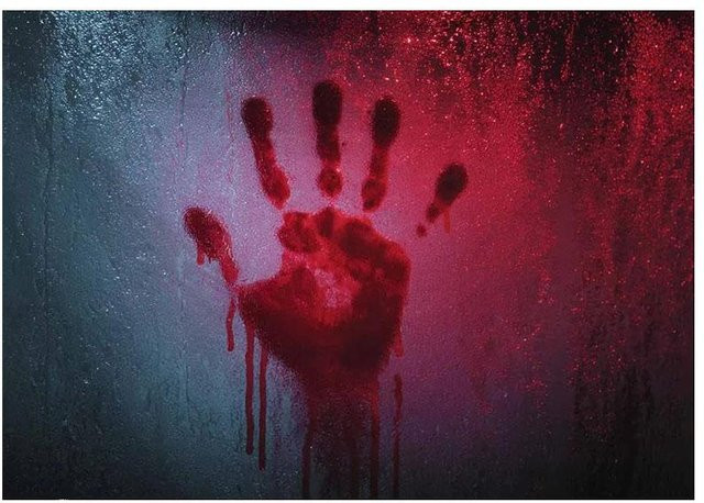 Horror Wandteppich JMG Household Supplies mit Blut-Motiv in Rot und Schwarz für Halloween und Party-Dekoration, B/H: 120 x 180 cm - Bild 1