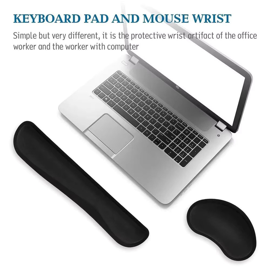 Rutschfestes Handgelenk-Unterlegpad für Tastatur und Maus in Schwarz - Bild 3
