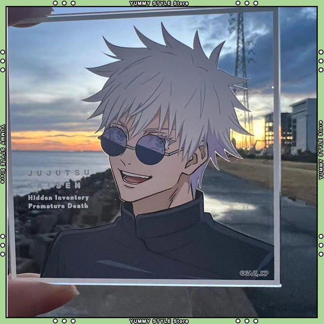 Bandai Jujutsu Kaisen Gojo Satoru & Geto Suguru Acryl Karte, 2-teiliges Set, transparent - Bild 1