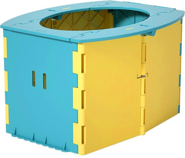 Tragbares Baby-Töpfchen und faltbarer Toilettensitz für Reisen und Camping von Yiran Furniture in Blau - Bild 1