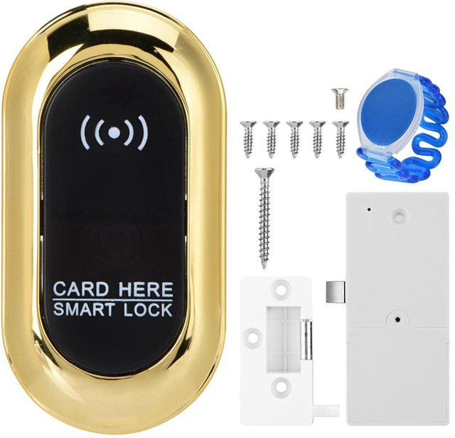 Intelligentes elektronisches Induktionsschloss von TOMTOP in Gold für Saunaschränke, Fitnessräume und Spinde - Bild 1