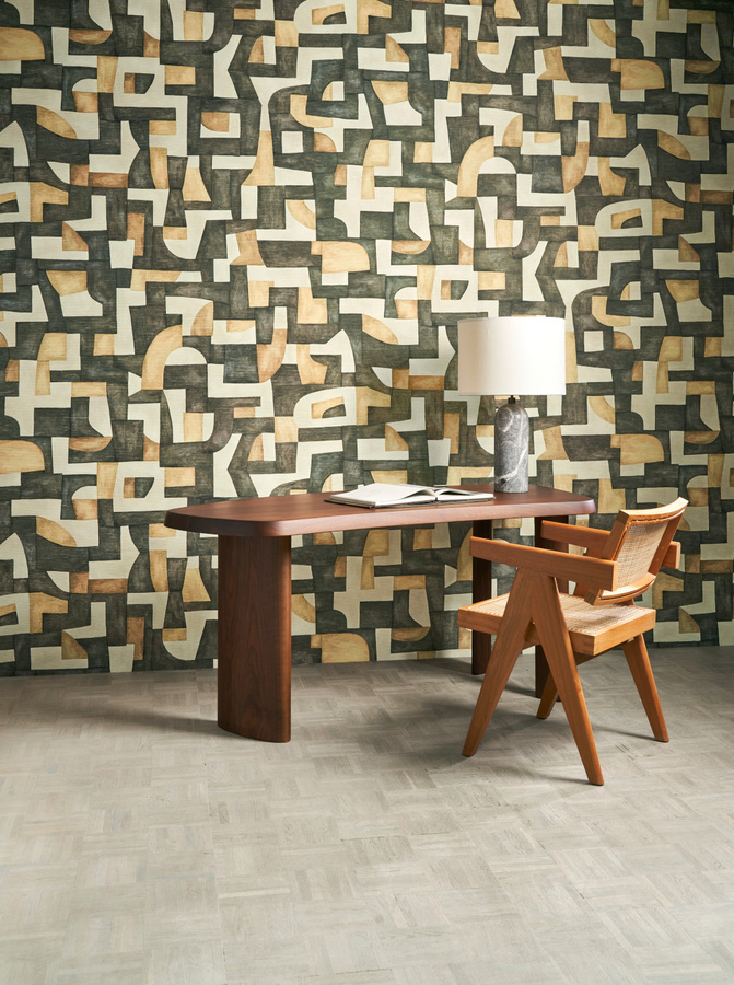 Essentials Tapete Ecoline Sandstone von Arte in Beige, Orange und Braun mit abstraktem Design aus Vlies und Textil - Bild 1