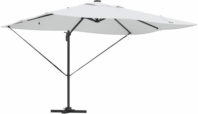 vidaXL Ampelschirm Roma in Beige und Schwarz aus Aluminium und Polyester, B/T/H: 352 x 251 x 265 cm - Bild 1