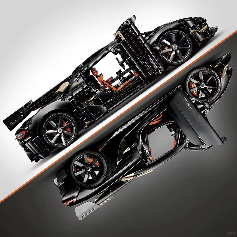Hot Toys Ornament High-Tech Rennwagen Pear Megacar Supercar, Baustein-Puzzle-Modell, 4104 Teile - Bild 5