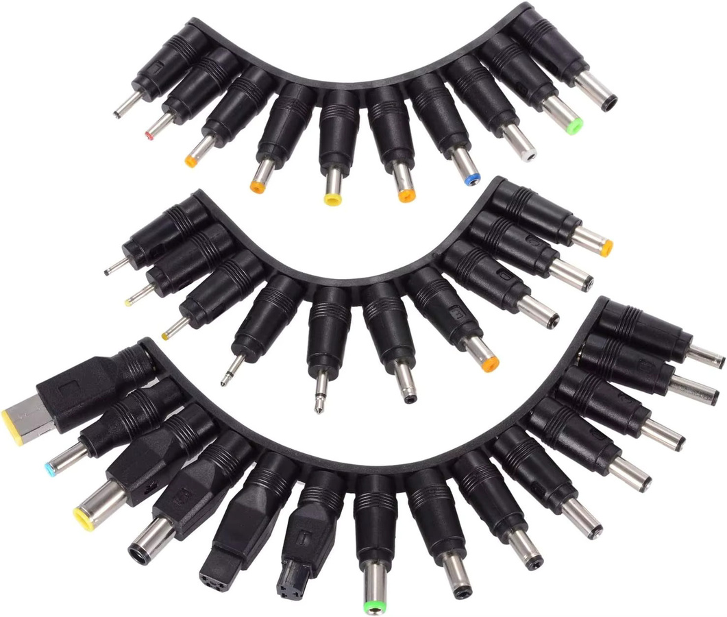 AOKIN Universal DC-Steckverbinder Set mit 34 Teilen, schwarze Anschluss-Kits für Netzteil-Anschlüsse, 5,5 x 2,1 mm Buchse und Stecker - Bild 4