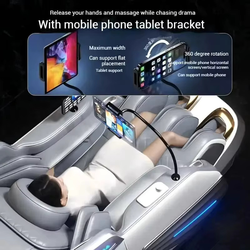MUFU 4D Shiatsu Massagesessel mit SL-Track, Zero Gravity, Heizung und Airbags, Farbe: Schwarz oder Blau - Bild 5