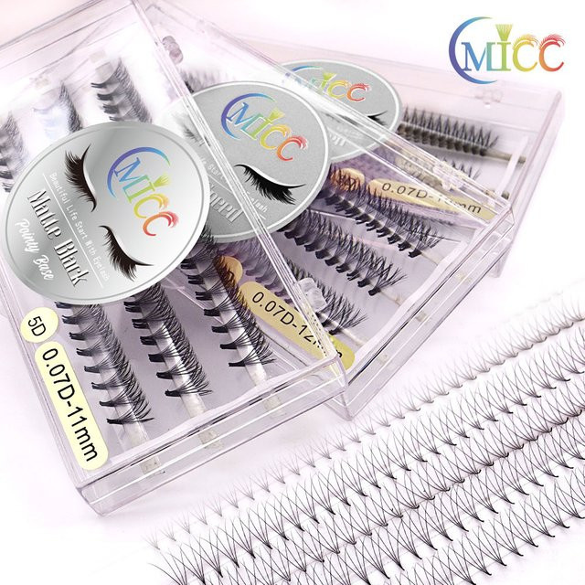 CMICC Vorgefertigte Wimpernfächer, 3D 20D, Matt Schwarz, PBT-Material - Bild 1