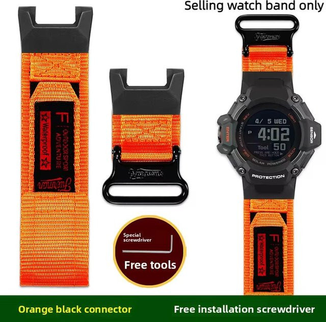 Uhrenarmband GBD H2000 Nylon, orange, Herren - Bild 1