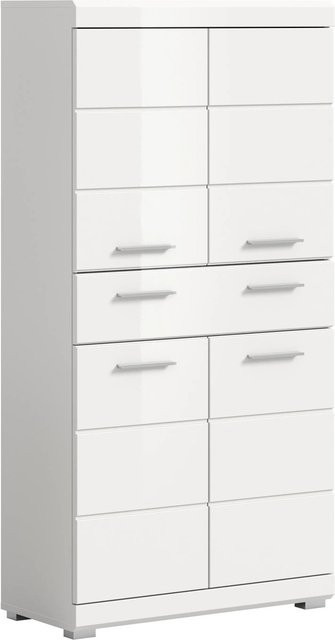 Badezimmer-Midischrank Scout von Xonox in Weiß Hochglanz, B/H/T: 74 x 141 x 31 cm - Bild 1