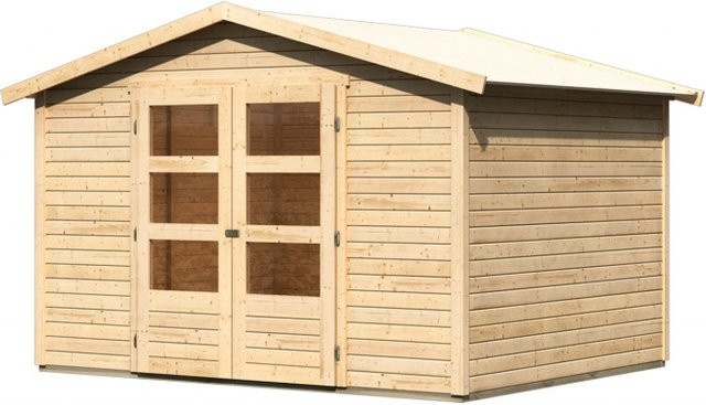 Gartenhaus Holz AMBERG 4 Geräteschuppen naturbelassen B/T: 246 x 246 cm - Bild 1