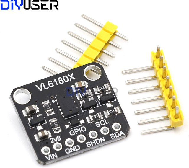 DIYUSER VL6180X Entfernungssensormodul ToF Näherungs- und Gestendetektor mit I2C-Schnittstelle in Schwarz - Bild 1
