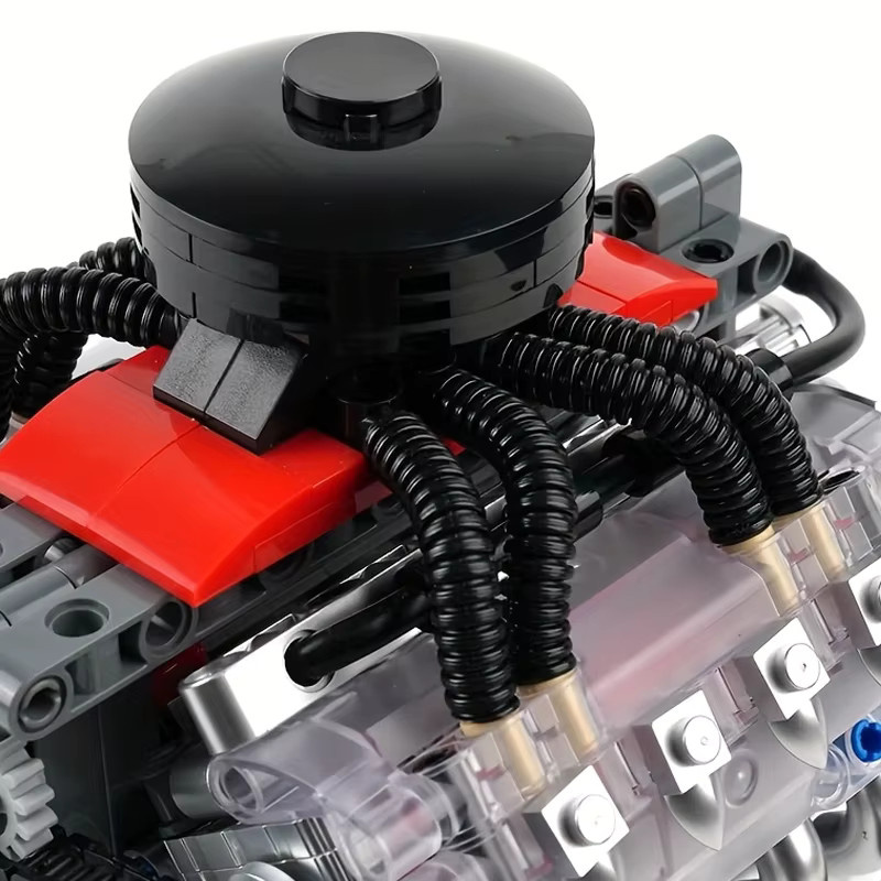 Mould King Technischer Motor LSX454 V8 Motor, Baustein Set - Bild 5