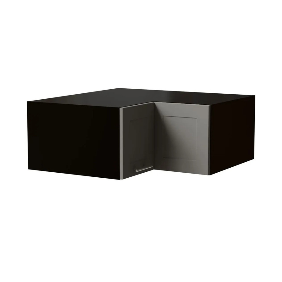 Feldmann-Wohnen Eckaufsatzschrank Oslo Küchenschrank mit Soft-Close-Türen in Schwarz und Staubgrau Matt, B/T/H: 90 x 90 x 36 cm - Bild 2