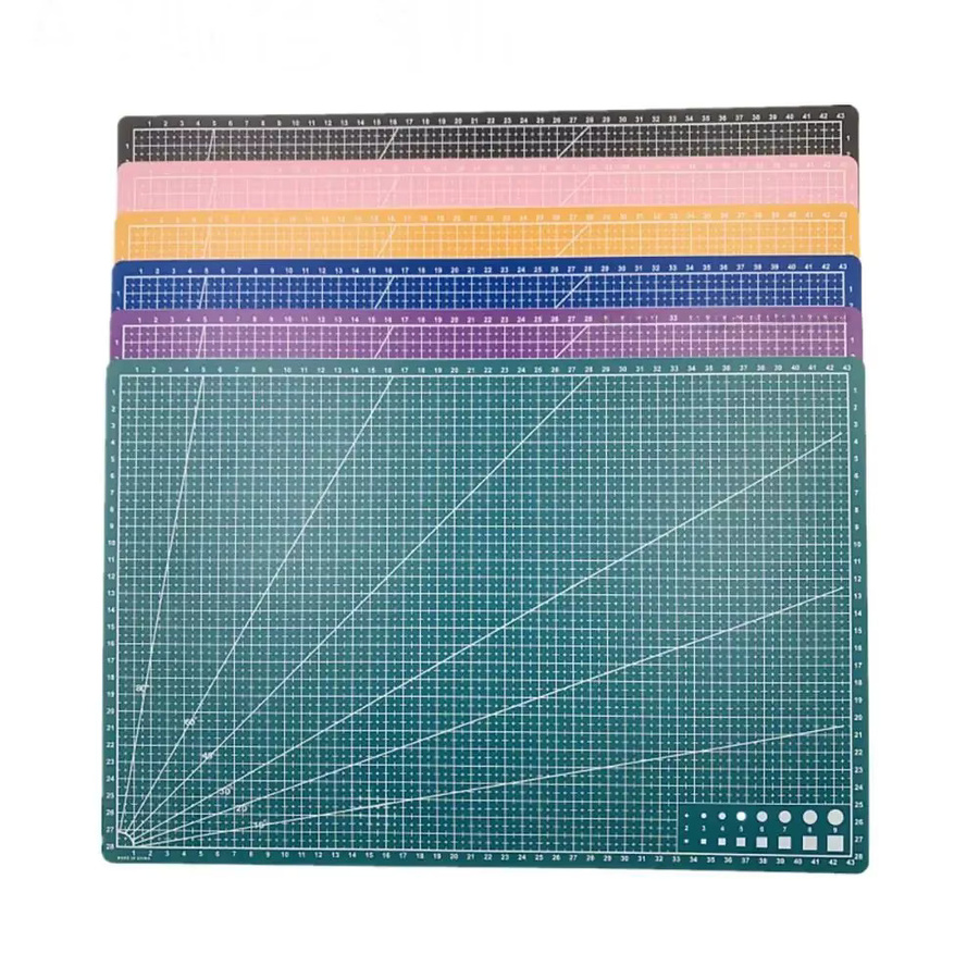 Doppelseitige PVC Schneidematte in Blau für DIY Gravur, Patchwork und Nähen in den Größen A3, A4 oder A5 - Bild 3
