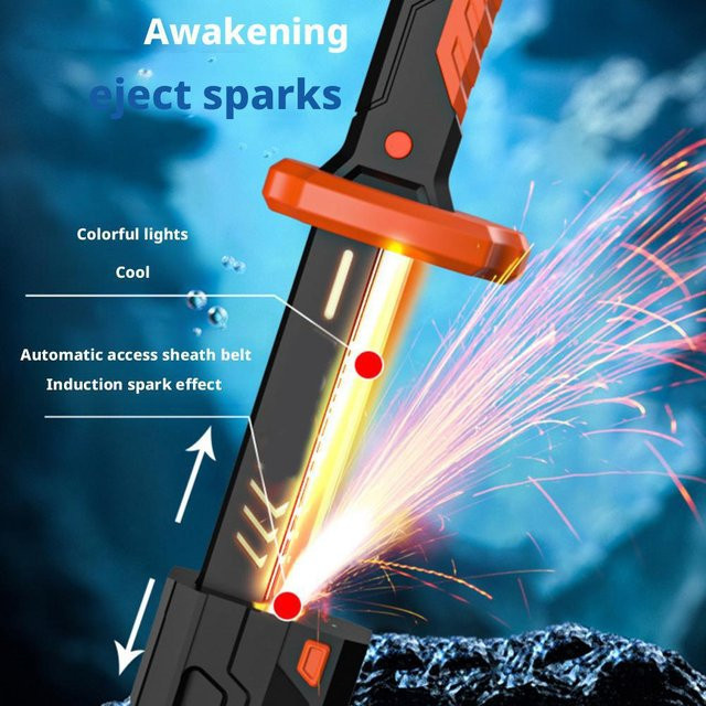 STERN Lichtschwert Stern Spray Kampfschwert, mit bunten Lichtern - Bild 1