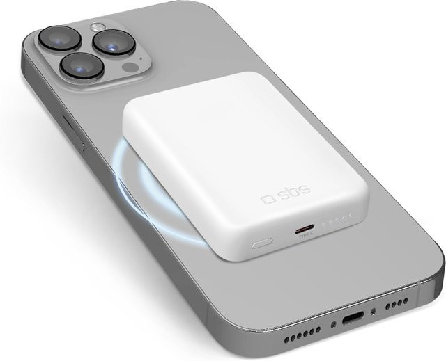 MiniMag Powerbank mit 5.000mAh in Weiss mit USB-C Anschluss - Bild 1