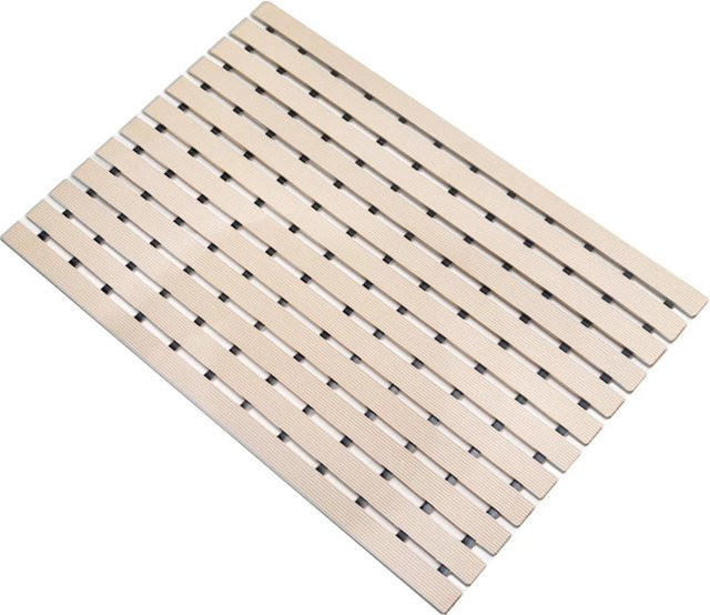 KARAT Antibakterielle Fußmatte mit Drainagefunktion und rutschfester Oberfläche in Beige, Breite: 43 cm, Länge: 300 cm - Bild 1