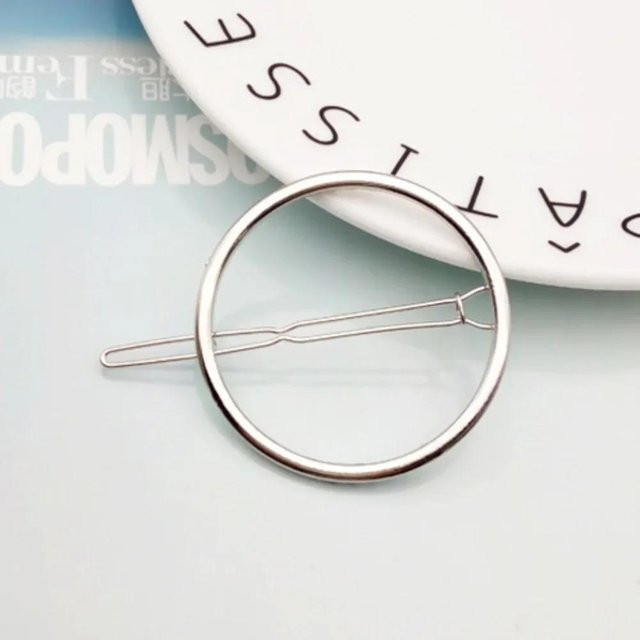 Haarspange Metall, Geometrische Legierung, Mond Kreis, Mädchen - Bild 1