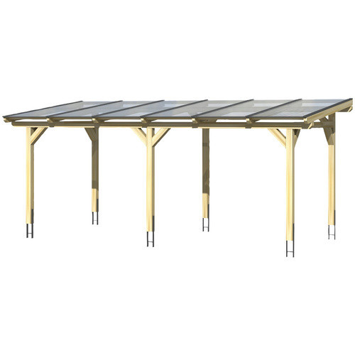 Skan Holz Terrassenüberdachung Siena aus Leimholz in Natur mit Polycarbonat-Dach, B: 648 cm, T: 300 cm - Bild 3