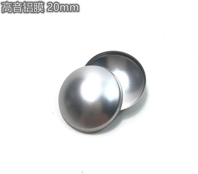 2er-Set Aluminium Hochtöner Membran mit Staubkappe für Full Range Woofer und Horn Reparatur in Weiß - Bild 1