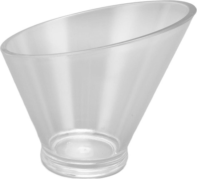 TOMTOP JMS Salatschüssel aus Acryl in Transparent, Servierschüssel für Pasta und Obst mit rutschfester Unterseite, 600 ml - Bild 1