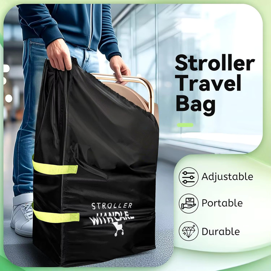 Universal Baby Kinderwagen Organizer und Reisetasche mit Schultergurt in Schwarz - Bild 4