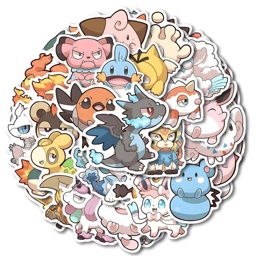 TAKARA TOMY Anime Pokemon Cartoon Aufkleber Set in Multicolour zur Dekoration von Handyhüllen und Laptops - Bild 2