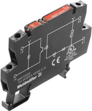 Weidmüller Optokopplerrelais 8951130000 Schwarz, 0.1 A, Schaltspannung max. 230 V/AC, 10 Stück - Bild 1