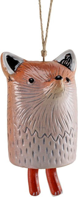 Windspiel Fuchs aus Keramik in Braun von St. Benno Verlag - Bild 1