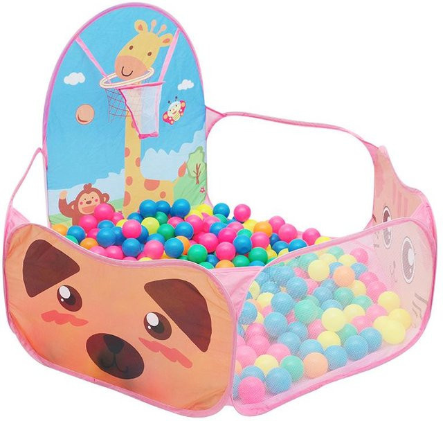 HappyKids Bällebad mit Korb, Spielzelt, ab 3 Jahre - Bild 1