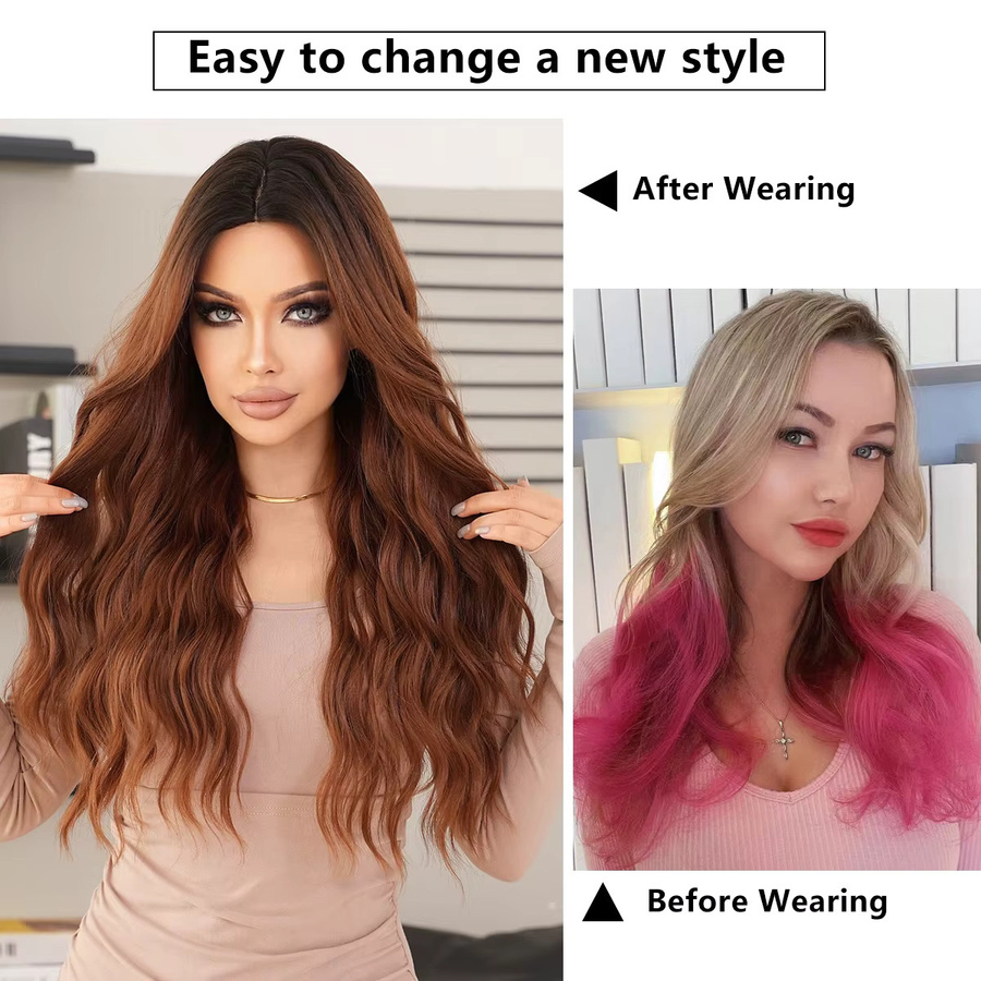NAMM Haarperücke, braun, gewellt, synthetisch, Damen - Bild 4