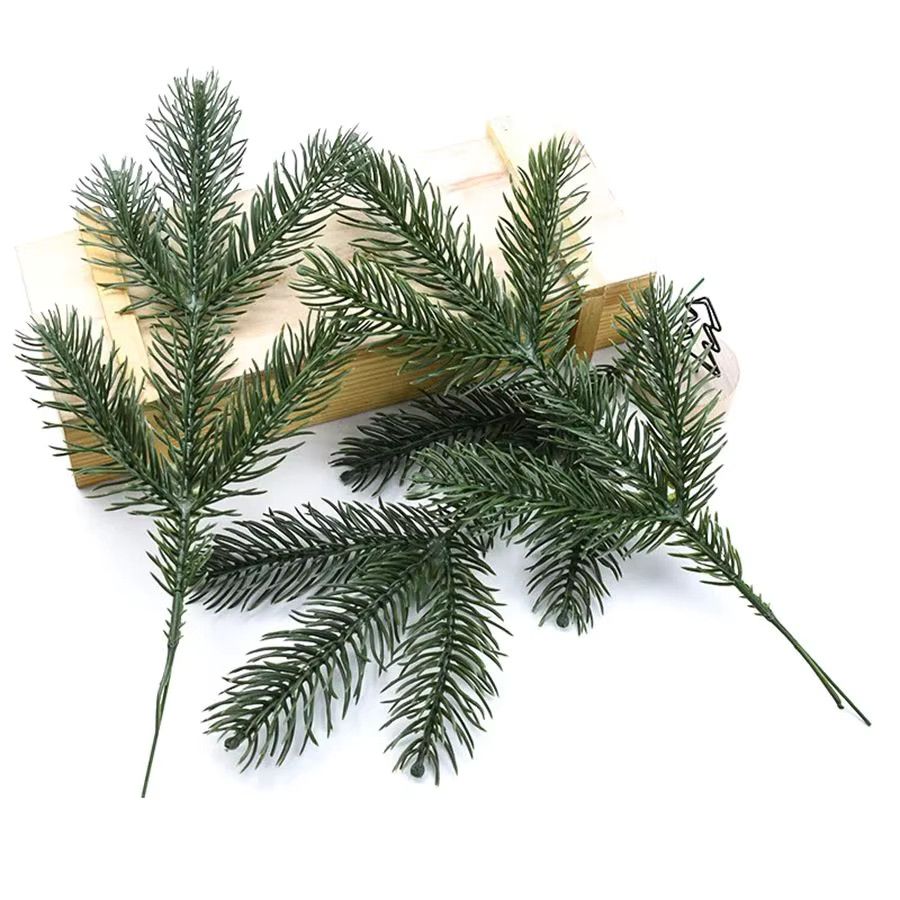 Smr Künstliche Kiefernnadeln aus Kunststoff für Weihnachtsdeko und DIY-Kränze, Grün - Bild 4