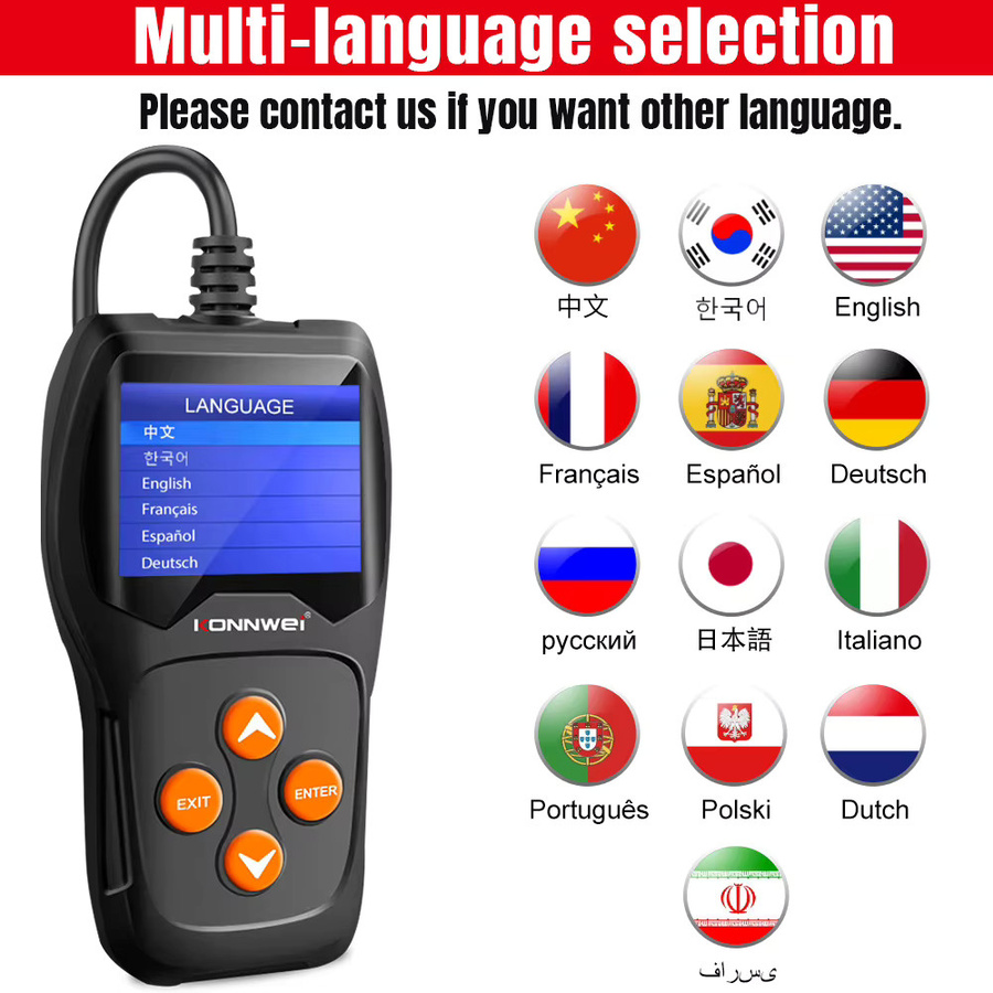 KONNWEI KW600 Auto-Batterietester 6V-12V mit Datenanzeige und Fehlerdatendruck in Schwarz - Bild 5