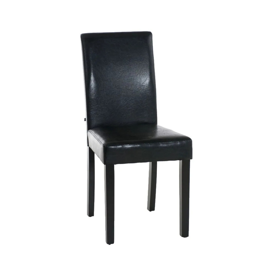 DELUKE Esszimmerstuhl DALAN aus Kunstleder in Schwarz, B/T/H: 41 x 47 x 91 cm - Bild 2