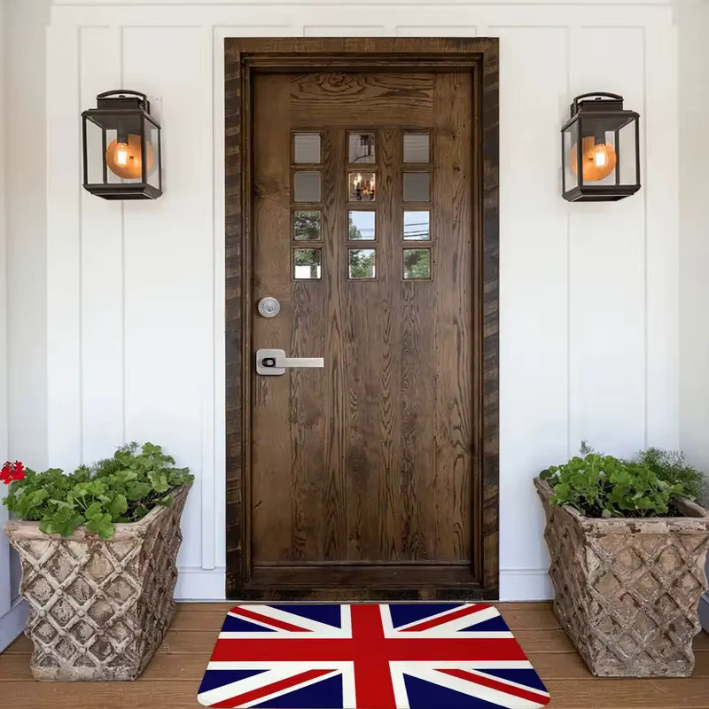 VIKAMA Union Jack Fußmatte, rutschfester und saugfähiger Teppich in Rot, Blau und Weiß, B/T: 60,0 x 40,0 cm - Bild 4