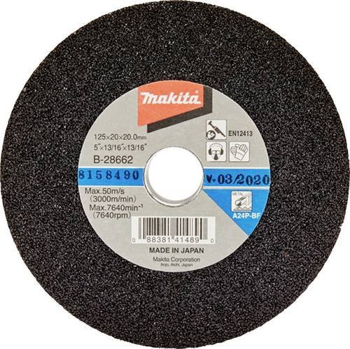 Makita Schleifstein K24 in Schwarz, Durchmesser: 125 mm, Breite: 125 mm, Höhe: 20 mm, Tiefe: 20 mm - Bild 1