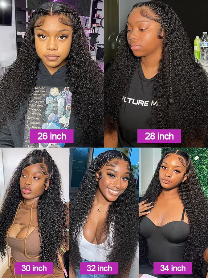 HJ WEAVE BEAUTY Deep Wave Lace Frontal Perücke, 300% Dichte, Damen - Bild 7