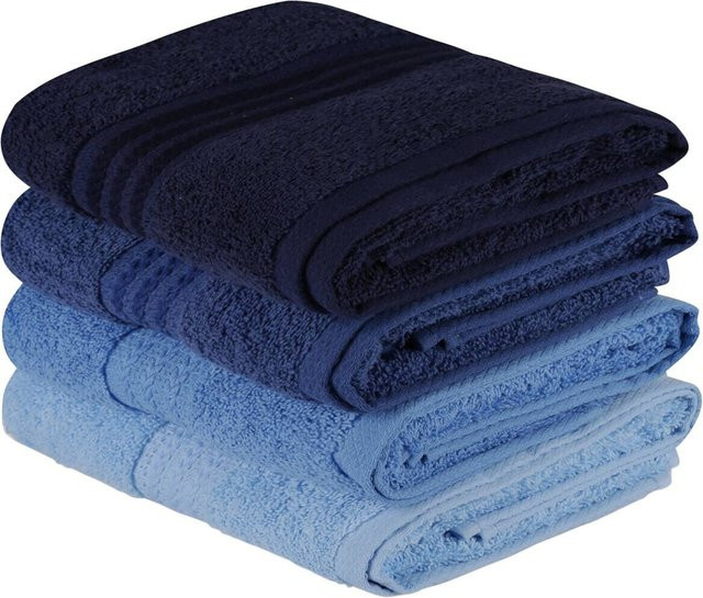 Mijolnir Frottier-Set aus Baumwolle in Dunkelblau, B/L: 50 x 90 cm - Bild 1