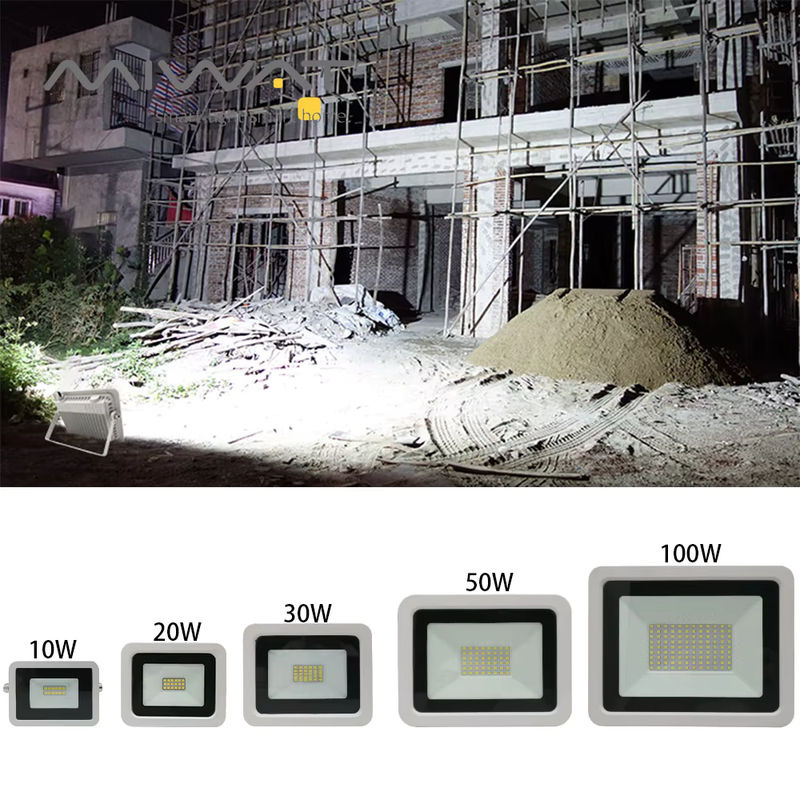 MIWAT LED Flutlicht Reflektor Scheinwerfer IP68 Wasserdicht Schwarz für Garten Straße und Wand - Bild 3
