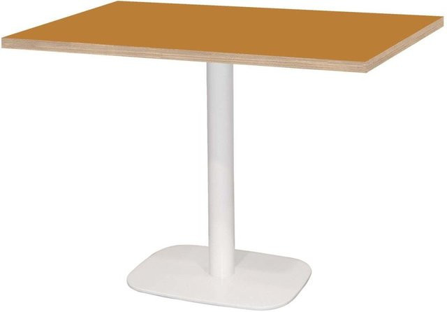 RestooTab Tisch Round rechteckig in Weiß und Braun, B/T/H: 120 x 70 x 75 cm - Bild 1