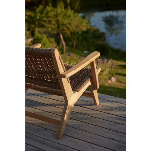 Cinas Loungestuhl Eya aus Teakholz in Braun, B/H/T: 68 x 82 x 68 cm - Bild 3