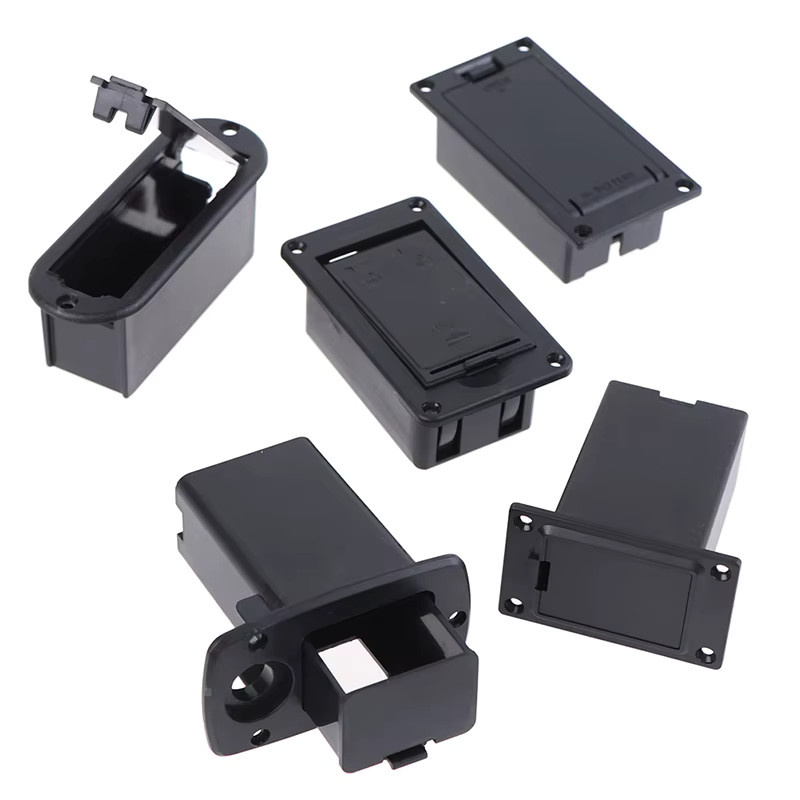 SD&HI Batteriehalter für aktive Bassgitarren-Tonabnehmer, 9V Batteriebox in Schwarz - Bild 5