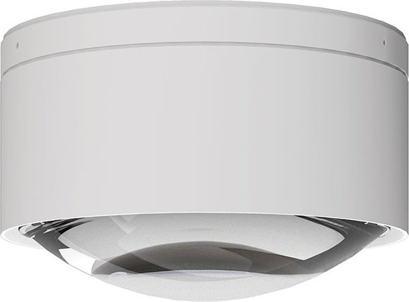 Top Light Puk! 160 One Avantgarde LED-Deckenleuchte in Weiß Matt mit klarer Glaslinse und warmweißem Licht (2700K) - Bild 1