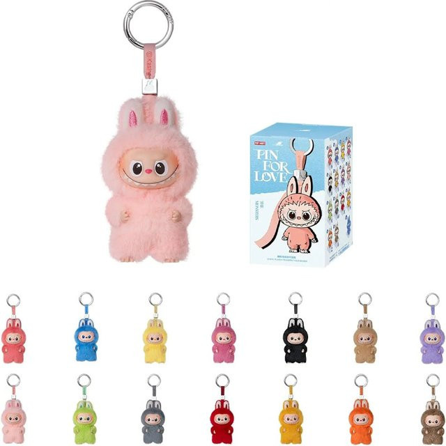 POP MART The Monsters Labubu V4 Pin for Love, Mystery Blind Box, Plüschpuppen-Anhänger, Schlüsselanhänger - Bild 1