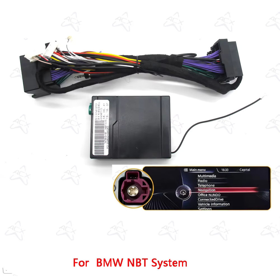 KARUISI Autoradio-Verkabelungsadapter für BMW NBT CCC CIC EVO System mit CANBUS Box und 16-Pin Kabelbaumadapter für 2DIN Head Unit Stereo-Stecker in Schwarz - Bild 2