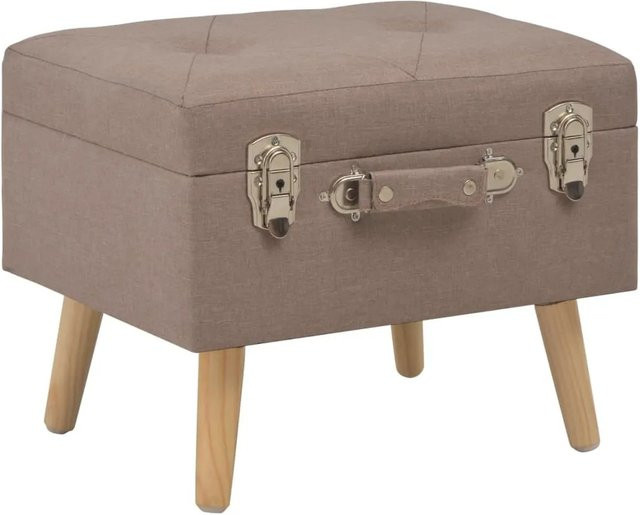 vidaXL Hocker mit Stauraum 3er Set, Braun, Stoff - Bild 1