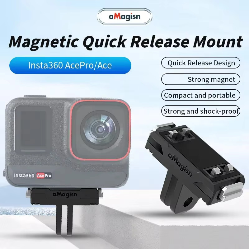 Insta360 Magnetische Quick Release Basis Halterung und Adapter für Insta360 Ace und Ace Pro in Schwarz - Bild 5